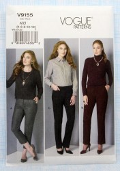 9155 VOGUE EASY TAPERED CONTOUR PANTS CROPPED OR NOT PATTERN 12-20 NEW